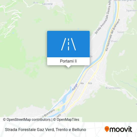 Mappa Strada Forestale Gaz Verd