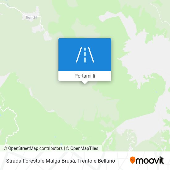 Mappa Strada Forestale Malga Brusà