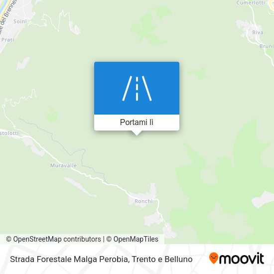 Mappa Strada Forestale Malga Perobia