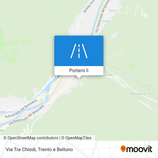 Mappa Via Tre Chiodi