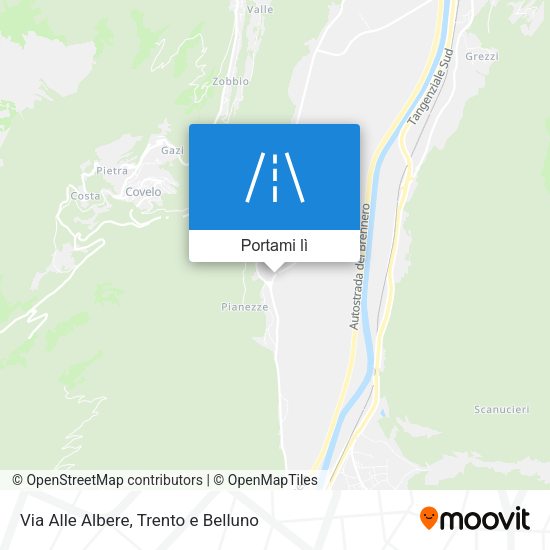 Mappa Via Alle Albere