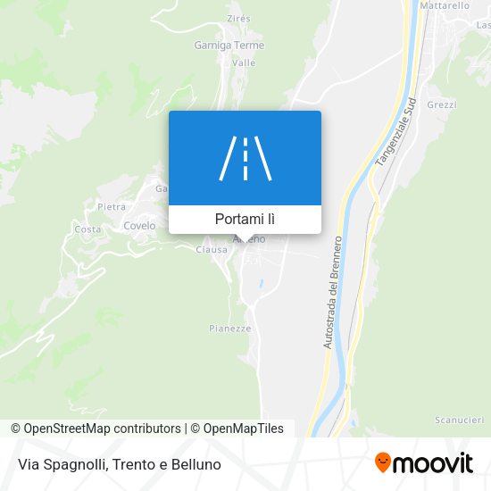 Mappa Via Spagnolli