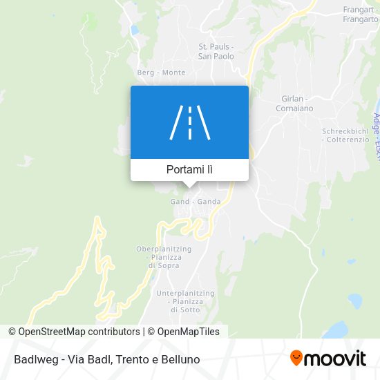 Mappa Badlweg - Via Badl