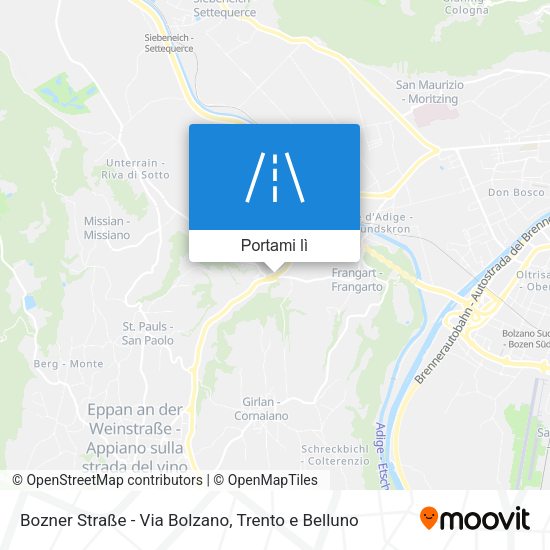 Mappa Bozner Straße - Via Bolzano