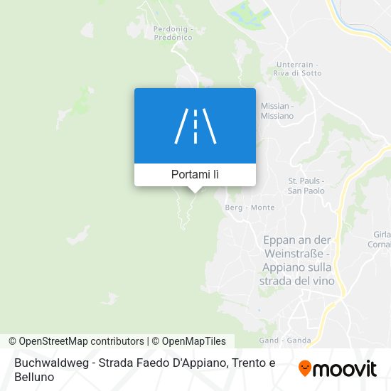 Mappa Buchwaldweg - Strada Faedo D'Appiano
