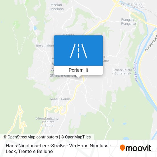 Mappa Hans-Nicolussi-Leck-Straße - Via Hans Nicolussi-Leck