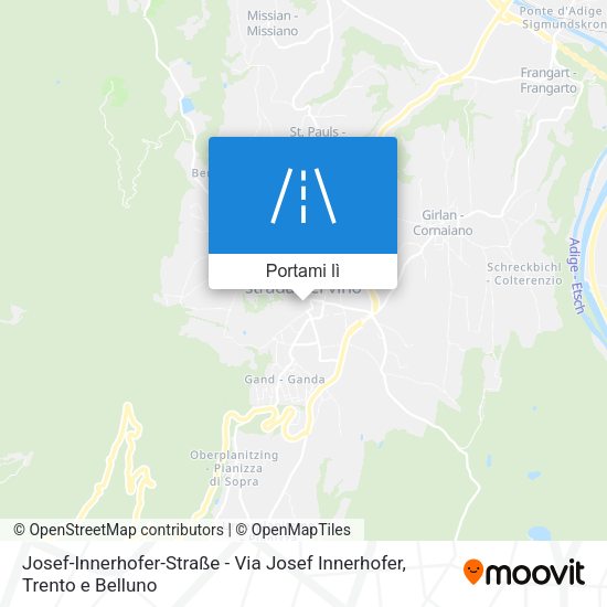 Mappa Josef-Innerhofer-Straße - Via Josef Innerhofer