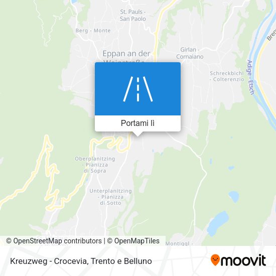 Mappa Kreuzweg - Crocevia