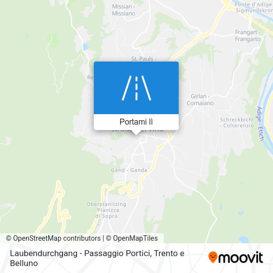 Mappa Laubendurchgang - Passaggio Portici