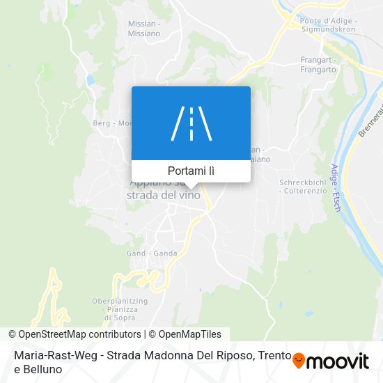 Mappa Maria-Rast-Weg - Strada Madonna Del Riposo