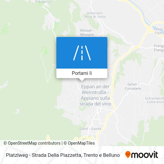 Mappa Platzlweg - Strada Della Piazzetta