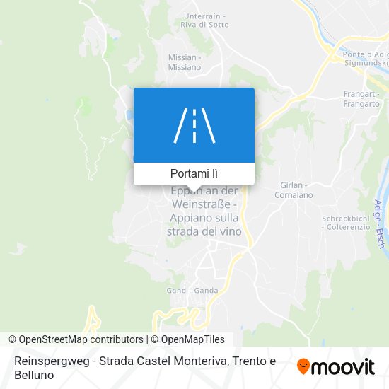 Mappa Reinspergweg - Strada Castel Monteriva