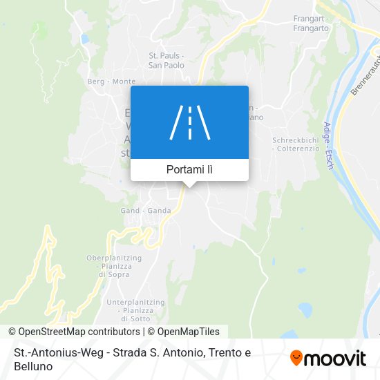 Mappa St.-Antonius-Weg - Strada S. Antonio