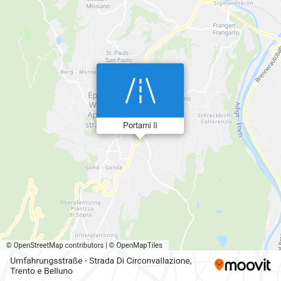 Mappa Umfahrungsstraße - Strada Di Circonvallazione