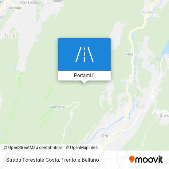Mappa Strada Forestale Costa