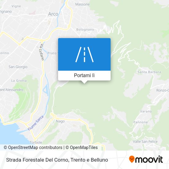 Mappa Strada Forestale Del Corno