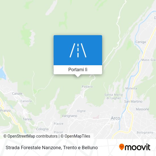 Mappa Strada Forestale Nanzone