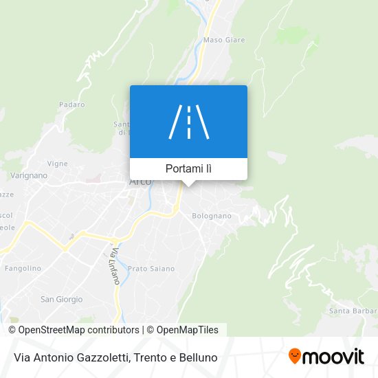 Mappa Via Antonio Gazzoletti