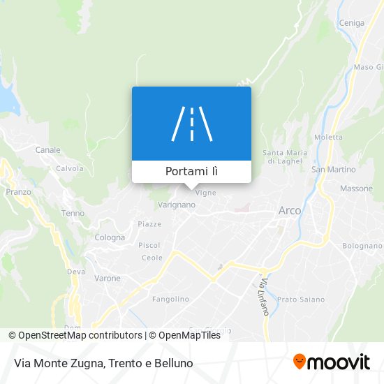 Mappa Via Monte Zugna