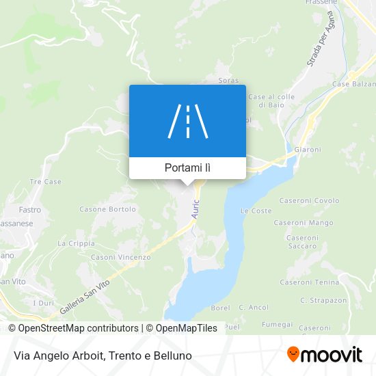 Mappa Via Angelo Arboit
