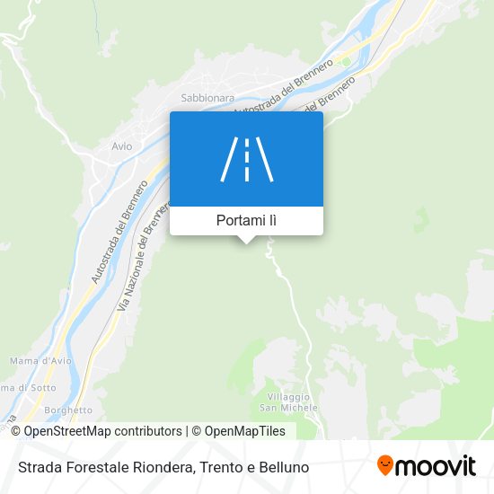 Mappa Strada Forestale Riondera