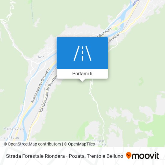 Mappa Strada Forestale Riondera - Pozata