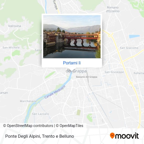 Mappa Ponte Degli Alpini