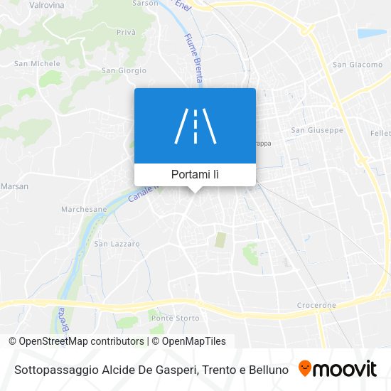 Mappa Sottopassaggio Alcide De Gasperi