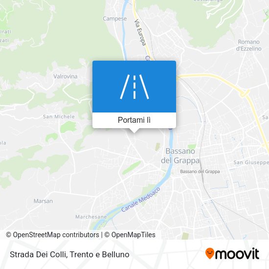 Mappa Strada Dei Colli