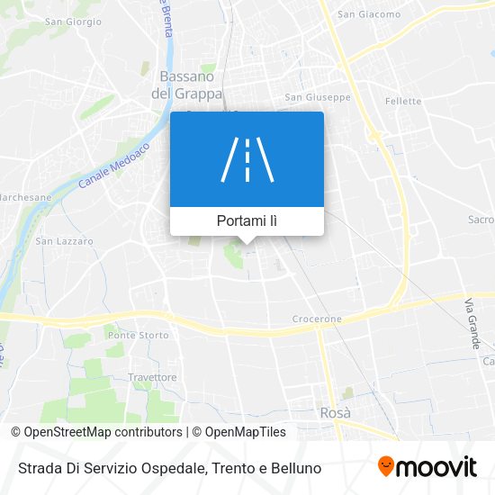 Mappa Strada Di Servizio Ospedale