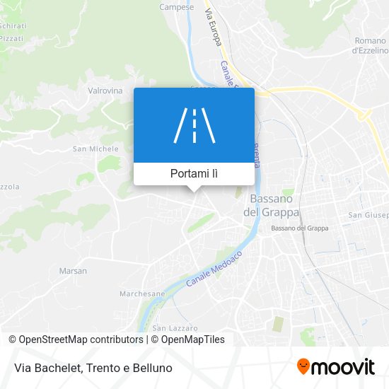 Mappa Via Bachelet
