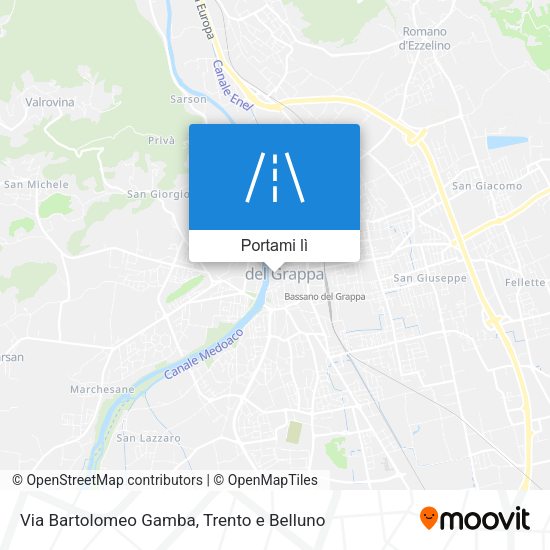 Mappa Via Bartolomeo Gamba