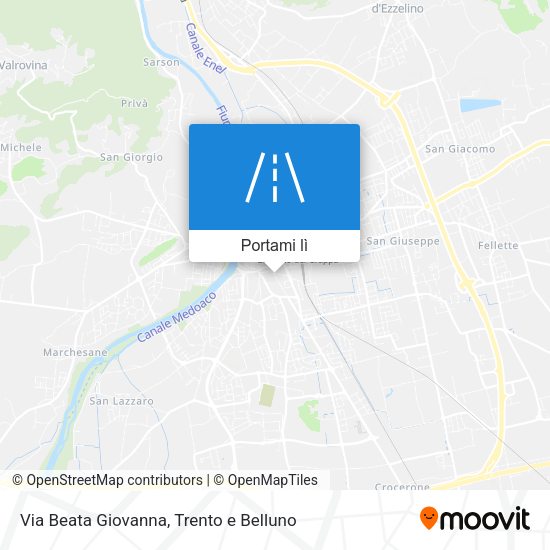 Mappa Via Beata Giovanna