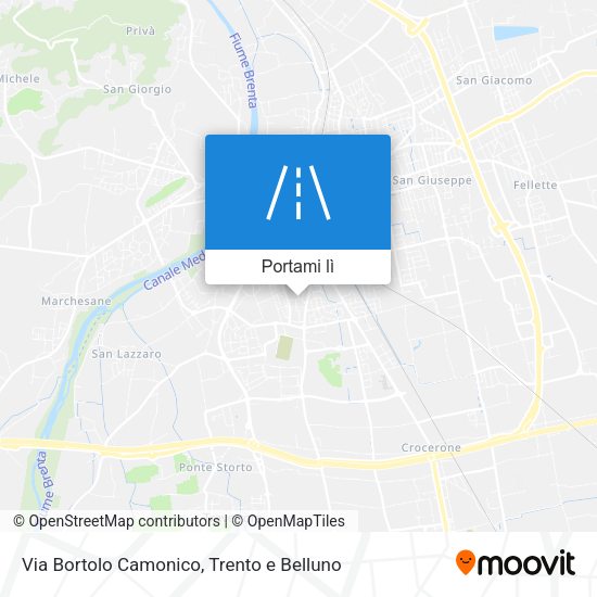 Mappa Via Bortolo Camonico