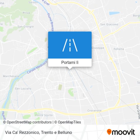 Mappa Via Ca' Rezzonico