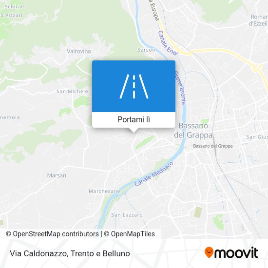 Mappa Via Caldonazzo