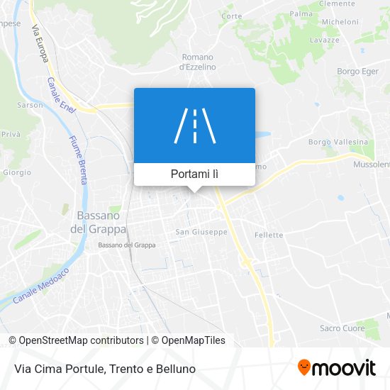 Mappa Via Cima Portule