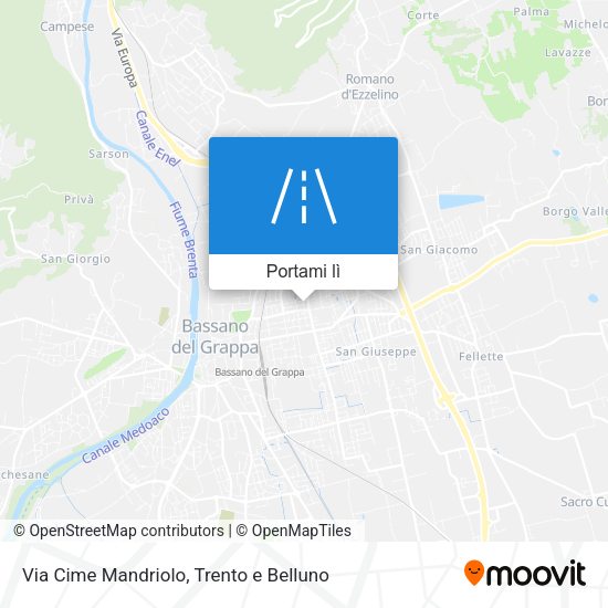 Mappa Via Cime Mandriolo