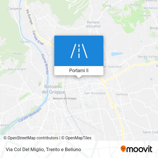 Mappa Via Col Del Miglio