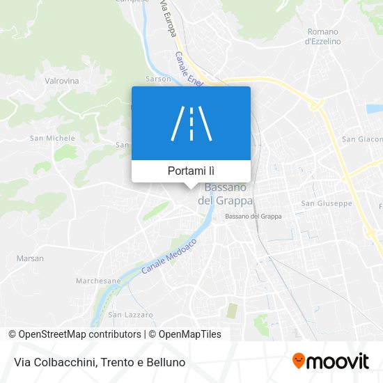 Mappa Via Colbacchini
