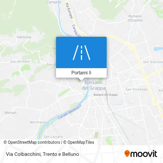 Mappa Via Colbacchini