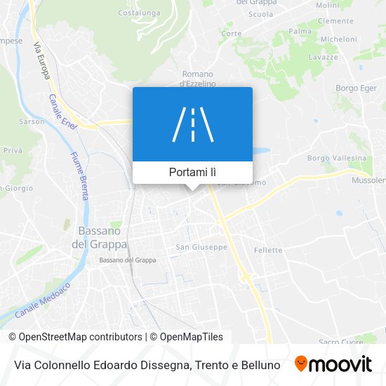 Mappa Via Colonnello Edoardo Dissegna