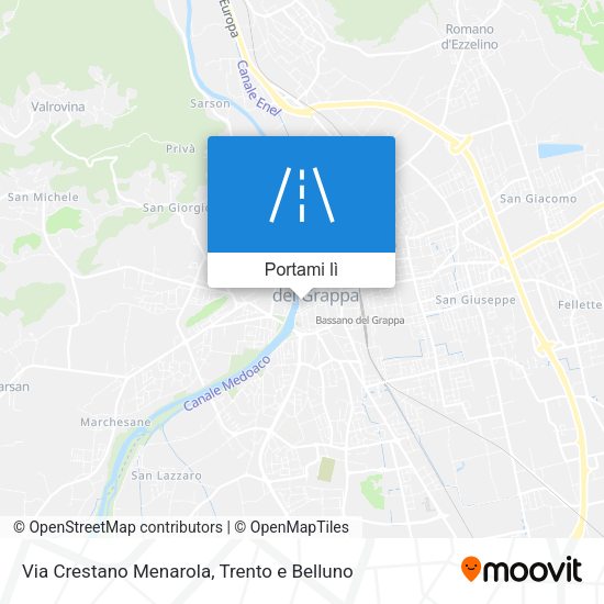 Mappa Via Crestano Menarola