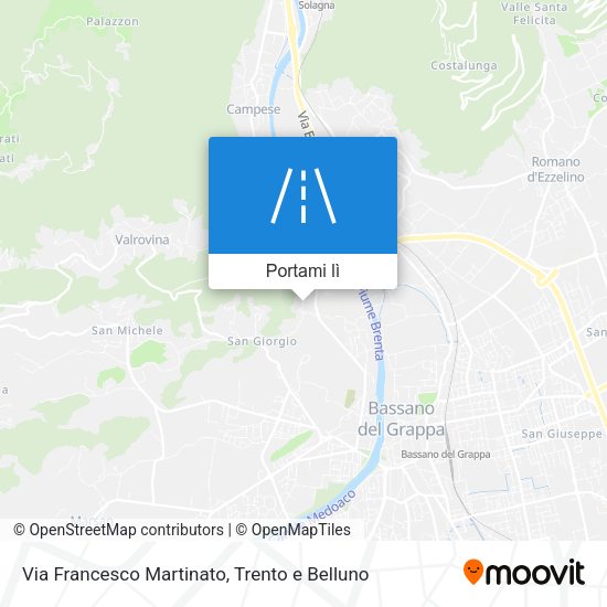 Mappa Via Francesco Martinato