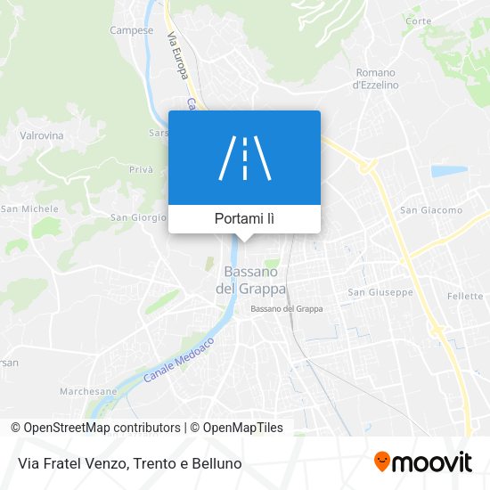Mappa Via Fratel Venzo