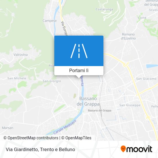 Mappa Via Giardinetto