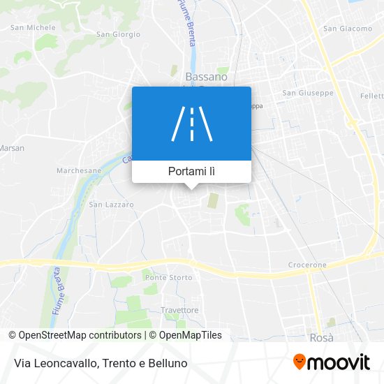 Mappa Via Leoncavallo