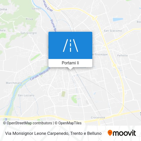 Mappa Via Monsignor Leone Carpenedo