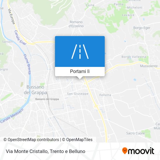 Mappa Via Monte Cristallo