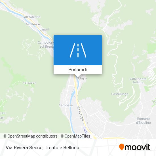 Mappa Via Riviera Secco